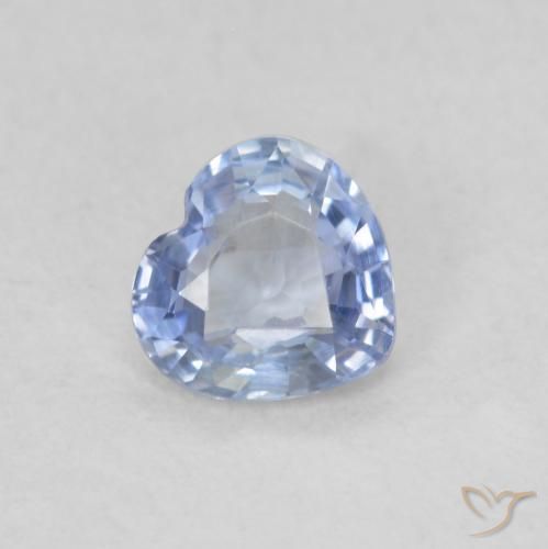 0.46ct Natürlicher Pastellblau Saphir, Herz, VS