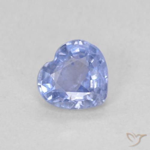 0.47ct Natürlicher Pastellblau Saphir, Herz, VS