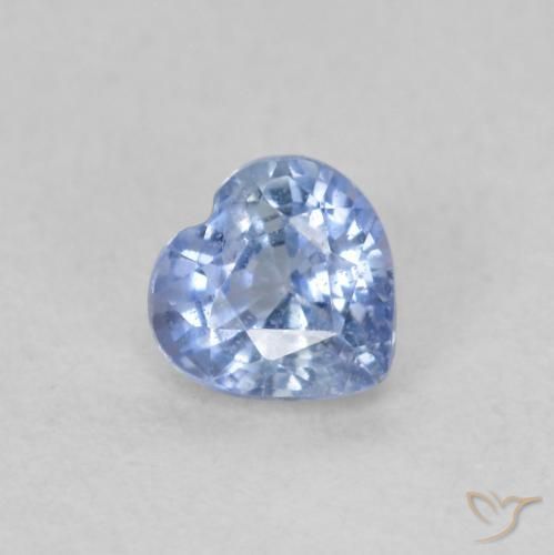 0.51ct Natürlicher Pastellblau Saphir, Herz, VS