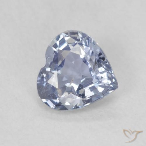 0.55ct Natürlicher hellviolett-blau Saphir, Herz, VS