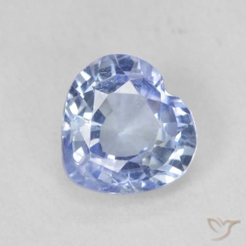 0.68ct Natürlicher hellviolett-blau Saphir, Herz, VS