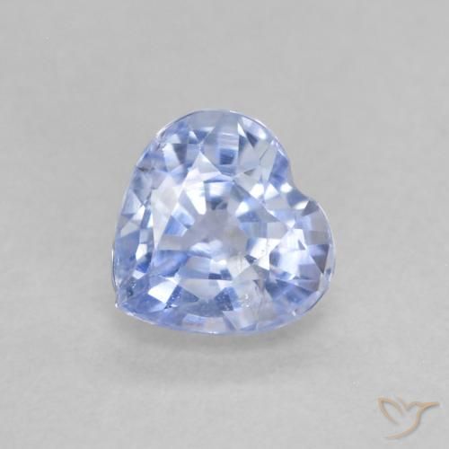 0.58ct Natürlicher hellblau Saphir, Herz, VS