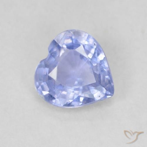0.53ct Natürlicher Hellviolettes Blau Saphir, Herz, VS