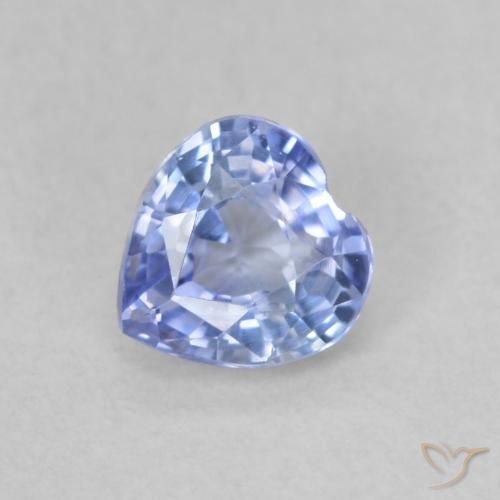 0.59ct Natürlicher Pastellblau Saphir, Herz, VVS-VS
