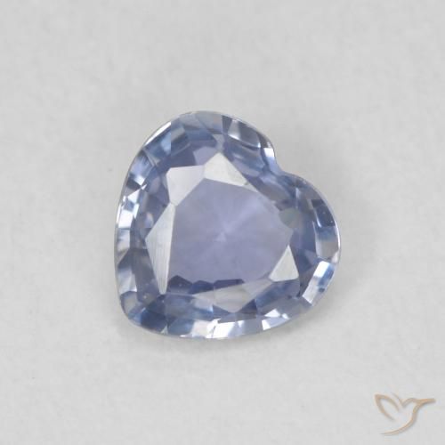 0.42ct Natürlicher Hellviolettes Blau Saphir, Herz, VVS-VS