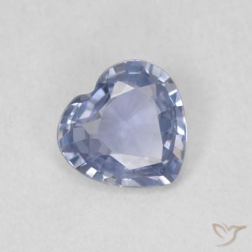 9,17 ctw natürlicher Hellviolettes Blau Saphir, Herz, VVS-VS