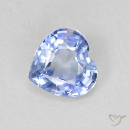 0.53ct Natürlicher hellblau Saphir, Herz, VVS-VS