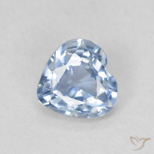 0.52ct Natürlicher hellblau Saphir, Herz, VVS-VS