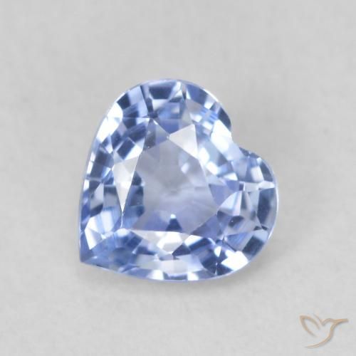0.67ct Natürlicher hellblau Saphir, Herz, VVS-VS