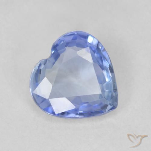 0.62ct Natürlicher hellblau Saphir, Herz, VVS-VS