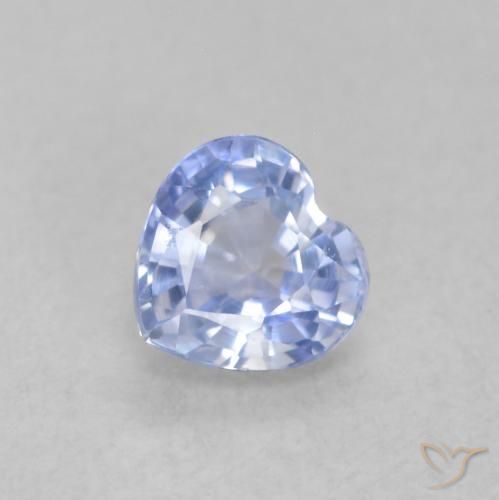 0.54ct Natürlicher Pastellblau Saphir, Herz, VVS-VS