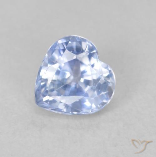 0.71ct Natürlicher Pastellblau Saphir, Herz, VVS-VS