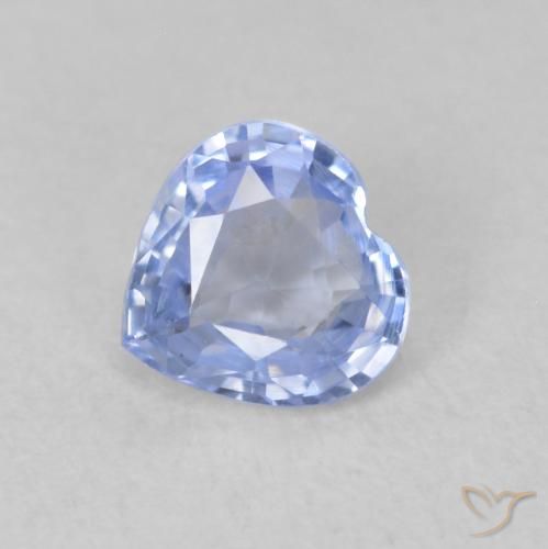 0.61ct Natürlicher Pastellblau Saphir, Herz, VVS-VS