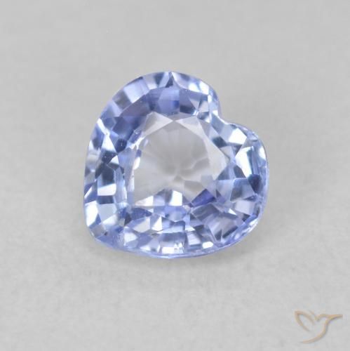 0.77ct Natürlicher Pastellblau Saphir, Herz, VVS-VS