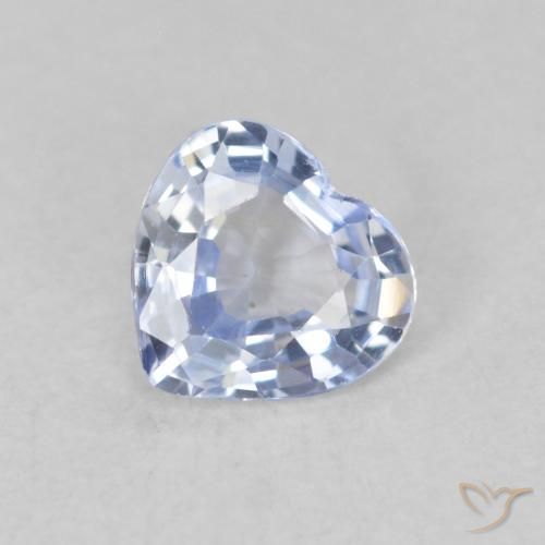 0.51ct Natürlicher hellblau Saphir, Herz, VVS-VS