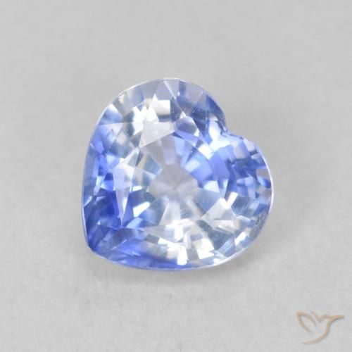 0.75ct Natürlicher hellblau Saphir, Herz, VVS-VS