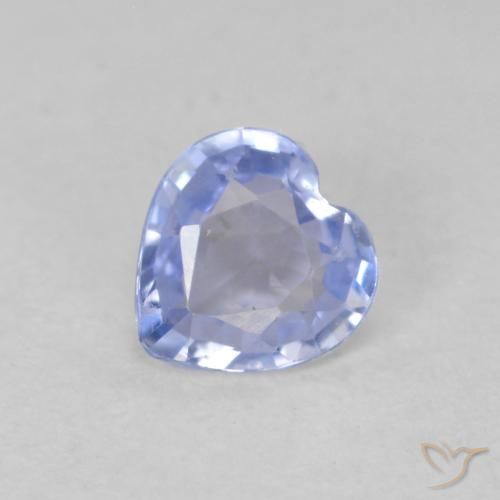 0.42ct Natürlicher Pastellblau Saphir, Herz, VVS-VS
