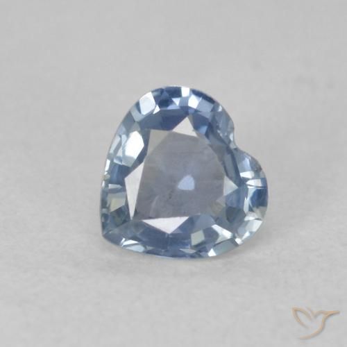 0.47ct Natürlicher hellblau Saphir, Herz, VVS-VS