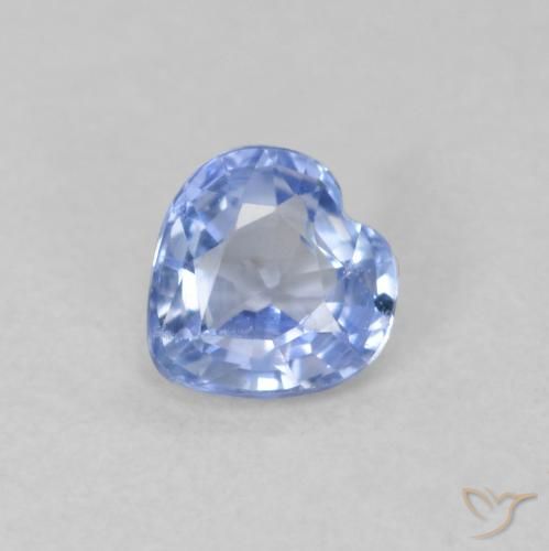 0.44ct Natürlicher Pastellblau Saphir, Herz, VVS-VS