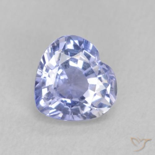 0.76ct Natürlicher Hellviolettes Blau Saphir, Herz, VVS-VS