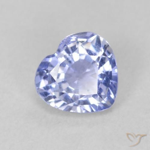 9,17 ctw natürlicher Hellviolettes Blau Saphir, Herz, VVS-VS