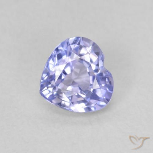 0.58ct Natürlicher Hellviolettes Blau Saphir, Herz, VVS-VS