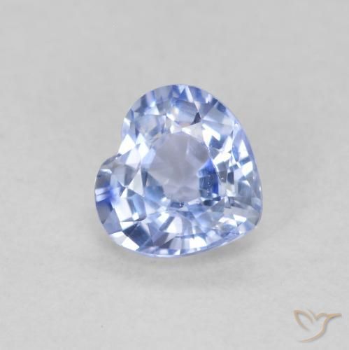 0.55ct Natürlicher hellblau Saphir, Herz, VS