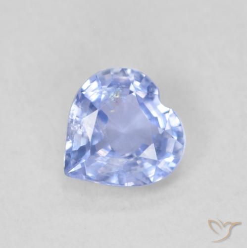 0.49ct Natürlicher hellblau Saphir, Herz, VS