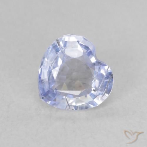 0.62ct Natürlicher Hellviolettes Blau Saphir, Herz, VS