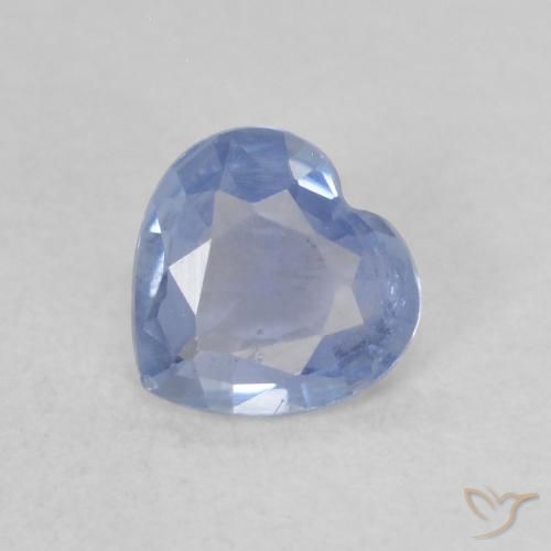 0.48ct Natürlicher Helles Babyblau Saphir, Herz, VS