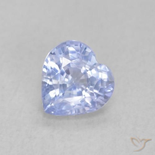 0.55ct Natürlicher Hellviolettes Blau Saphir, Herz, VS