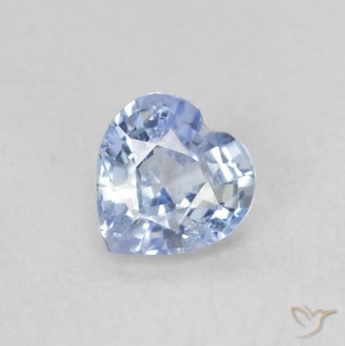 0.49ct Natürlicher Pastellblau Saphir, Herz, VS