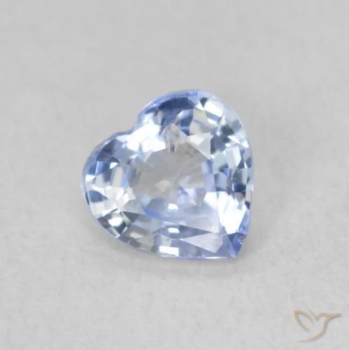 0.47ct Natürlicher Pastellblau Saphir, Herz, VS
