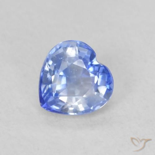 0.54ct Natürlicher Pastellblau Saphir, Herz, VS