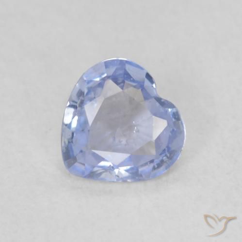 0.48ct Natürlicher hellblau Saphir, Herz, VS