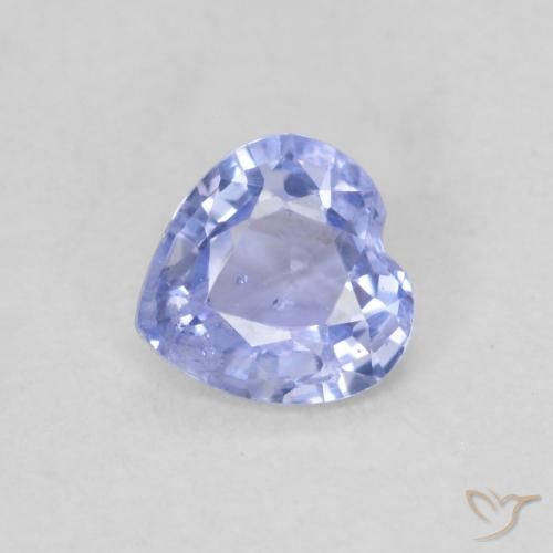 0.45ct Natürlicher hellblau Saphir, Herz, VS