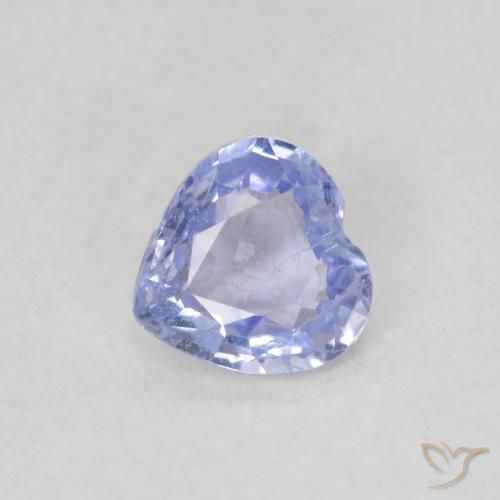 0.42ct Natürlicher Pastellblau Saphir, Herz, VS