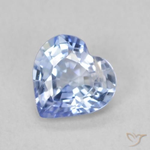 0.72ct Natürlicher Pastellblau Saphir, Herz, VS