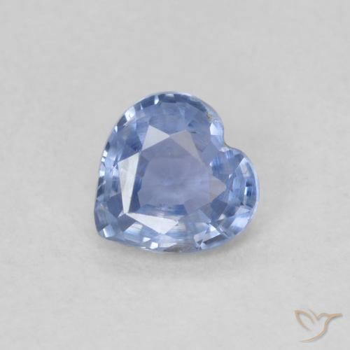 0.45ct Natürlicher Pastellblau Saphir, Herz, VS