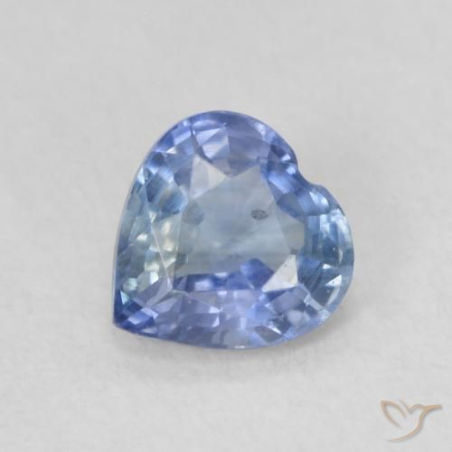 0.58ct Natürlicher hellblau Saphir, Herz, VS