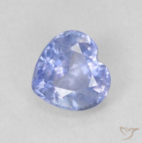 0.62ct Natürlicher Hellviolettes Blau Saphir, Herz, VS