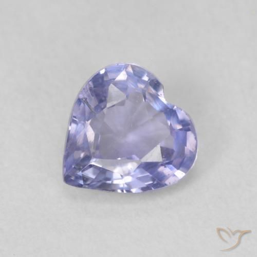 0.52ct Natürlicher hellblau Saphir, Herz, VS