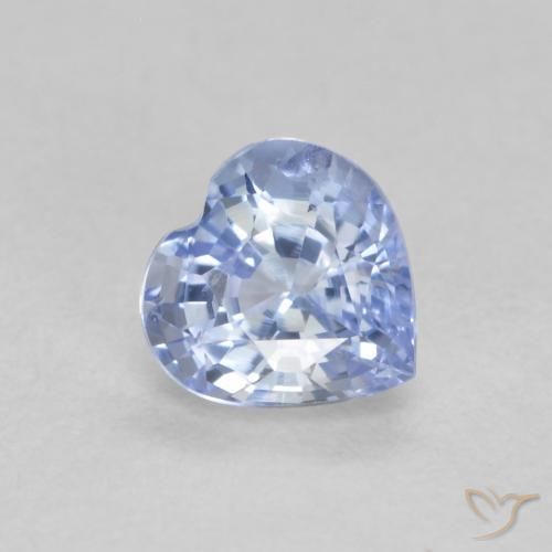0.61ct Natürlicher Pastellblau Saphir, Herz, VS