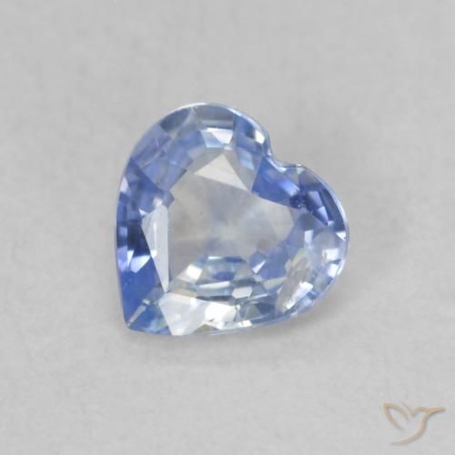 0.44ct Natürlicher Pastellblau Saphir, Herz, VS