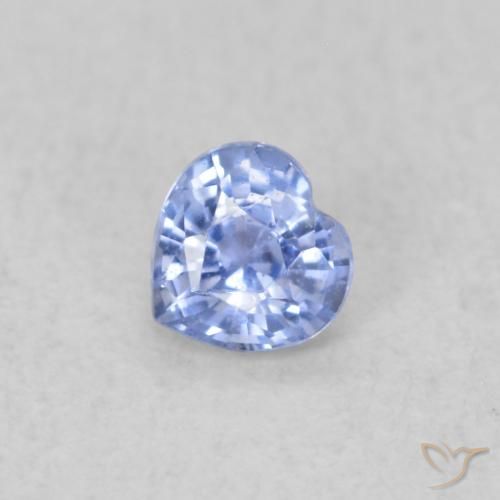 0.21ct Natürlicher Pastellblau Saphir, Herz, VVS-VS