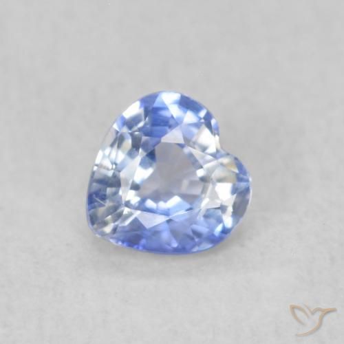 0.29ct Natürlicher Pastellblau Saphir, Herz, VVS-VS