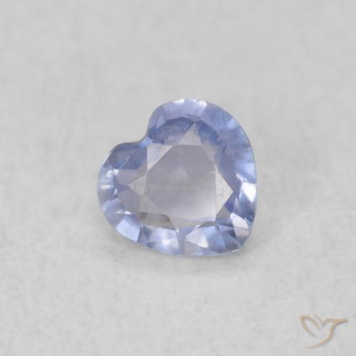 0.20ct Natürlicher hellblau Saphir, Herz, VVS-VS