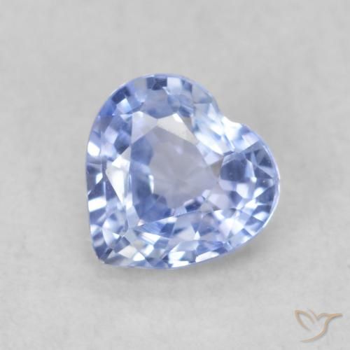 0.46ct Natürlicher Pastellblau Saphir, Herz, VVS-VS