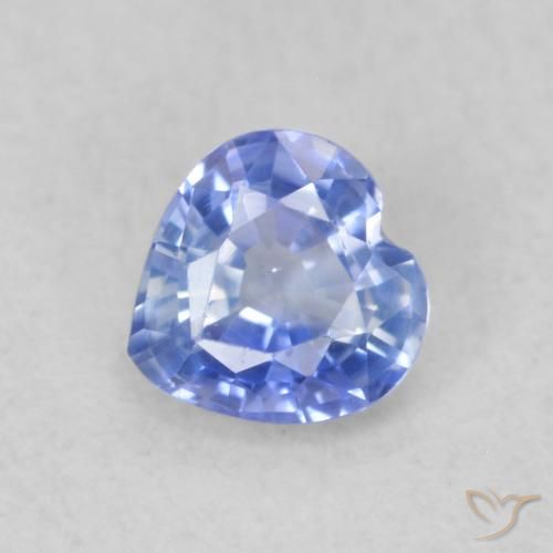 0.37ct Natürlicher Pastellblau Saphir, Herz, VVS-VS