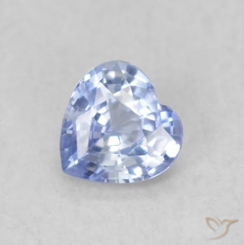0.33ct Natürlicher Pastellblau Saphir, Herz, VVS-VS